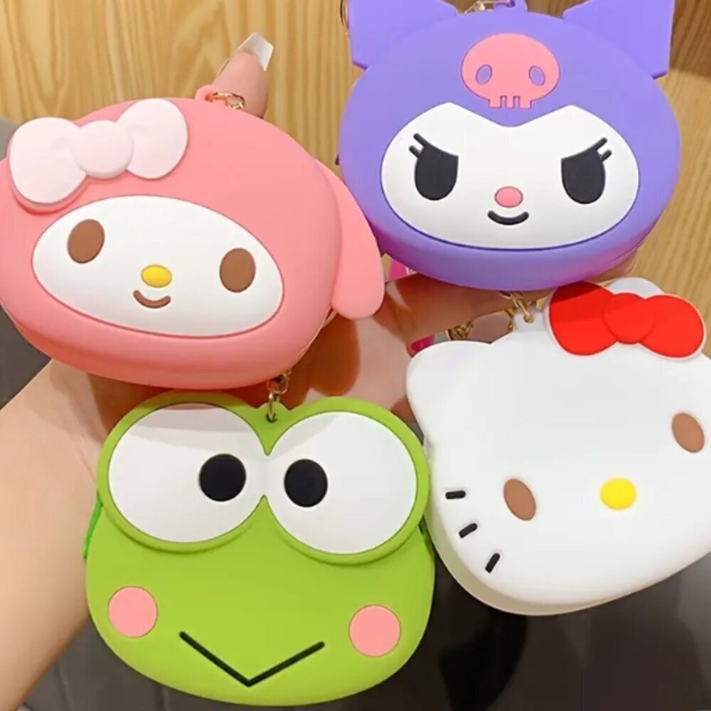 Coin Purse Keychain Cute Cartoon Doll Keyring Trendy Hanging Pendant Car Key Rin